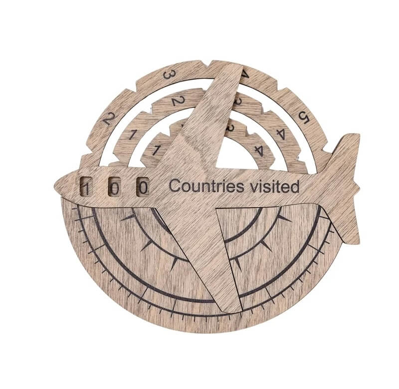 Wooden Plane Travel Counter