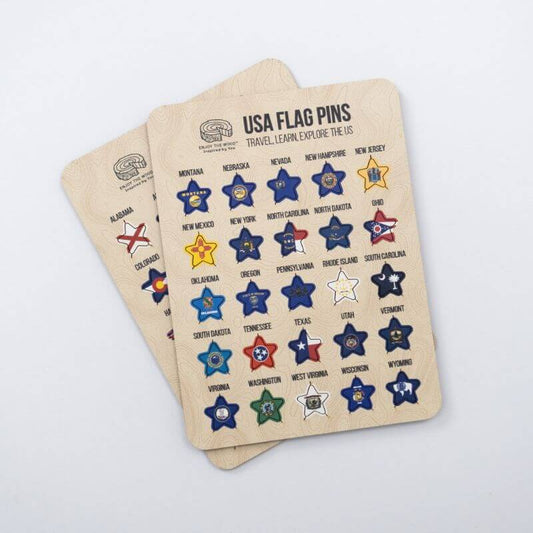 Staatsflaggen-Pins für Ihre Holzkarte